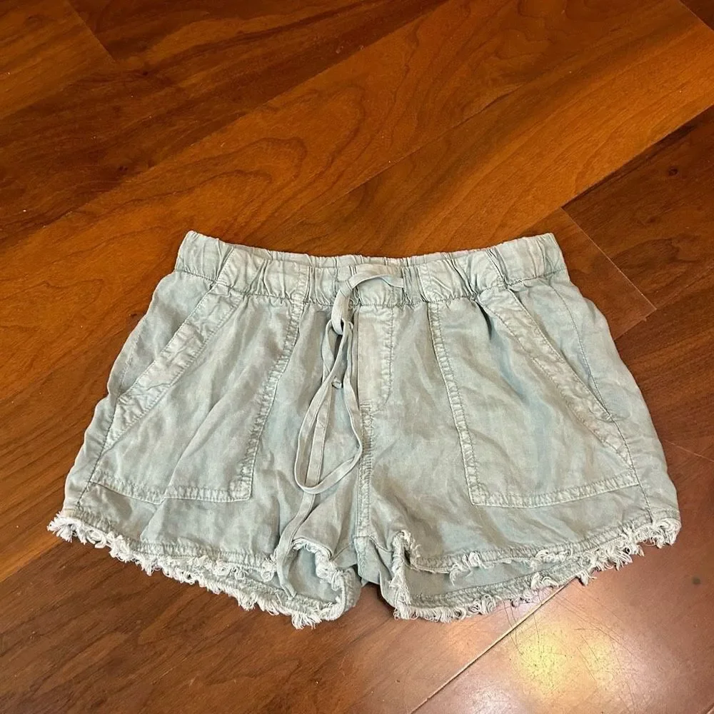 Bella Dahl Anthropologie drawstring XS sage green shorts‎